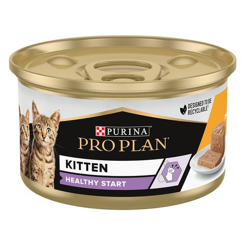 48 x 85 g Kitten: Huhn Purina Pro Plan Katzenfutter - 36 + 12 gratis!