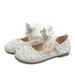 Toddler/Little Girls Mary Jane Glitter Pearl Ballerina Flats Princess Shoes Slip-on School Party Dress Shoes