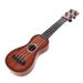 Children Small Size Musical Instruments Imitated Ukulele Mini Guitar Playing Toy with Four Strings (Red Wood Color)