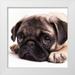 Fielding Edward M. 20x20 White Modern Wood Framed Museum Art Print Titled - Sad Sack Pug