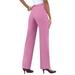 Plus Size Women's Classic Bend Over® Pant by Roaman's in Mauve Orchid (Size 20 W) Pull On Slacks