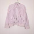 Free People Jackets & Coats | Free People Midnight Bomber Jacket Light Pastel Pink Soft Girl Barbiecore Spring | Color: Pink/Silver | Size: L