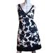 J. Crew Dresses | Euc J. Crew Linen Navy Floral V-Neck Empire Waist A-Line Dress | Color: Blue/White | Size: 2