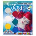 Eulenspiegel 207017 - Schmink-Palette Deep Ocean, Anleitung für 5 Meeres Masken, Kinderschminke, Faschingsschminke
