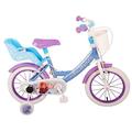 volare Babys (Mädchen) Mädchenfahrrad 14 Zoll Fahrrad mit Korb und Puppenhalter Frozen Lizenz, Hellblau, Media