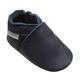 Bemesu Baby Krabbelschuhe Lauflernschuhe Lederpuschen Kinder Hausschuhe aus weichem Leder Einfarbig Blau(S, 0-6 M, EU 18-19)