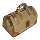 Water-Repellent Canvas Crazy Horse Leather Travel Bag 35L Trim Unisex Hand Luggage Weekender Bag Sports Bag for Travel Weekend Holiday FB8151, Light Brown, Travel Bag