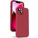 Supdeal Liquid Silikon Hülle für iPhone 13, [Kameraschutz] [Anti Fingerabdruck] [Kabelloses Laden] Flüssige Silikon Handyhülle Schutzhülle, Eingebaute Mikrofaser Case Cover, 6,1", Rot
