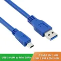 Câble USB 3.0 A mâle AM vers Mini USB 3.0 10 broches 0.3m 0.6m 1m 1.5m 3m 5 m 1ft 2ft 3ft