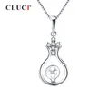 CLUCI – pendentif en argent Sterling 925 pour femme bijou en forme de goutte d'eau en Zircon à