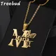 Treebud-Colliers de nom de papillon personnalisés pour femmes acier inoxydable pendentif de