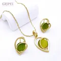 Ensemble de boucles d'oreilles goutte d'eau pour femme collier pendentif bijoux tendance cadeau