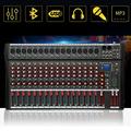 ZhdnBhnos 16 Channel Professional Powered Mixing Console Bluetooth USB Live Studio Audio Mixer DJ Sound Board Console Low Noise