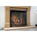 AMS Fireplace Modern Free Standing Clear Glass Fireplace Screen w/ Stainless Steel Feet in White | 27 H x 36 W x 7 D in | Wayfair EGS-CLEAR-S-SSFT
