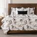 Siscovers Tropical Floral Print Duvet Cover & Insert Set Polyester/Polyfill/Microfiber in Black/White | Twin | Wayfair KONA-XDUTW5_A