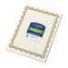 Geographics-2PK Parchment Paper Certificates 8.5 X 11 Optima Gold With White Border 25/Pack