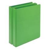 Samsill Earths Choice Plant-Based Durable Fashion View Binder 3 Rings 1 Capacity 11 x 8.5 Lime 2/Pack (U86378)