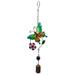 Wind Chime Metal Glass Butterfly Hanging Ornament Insect Painted Home Wind Bell for Outdoor Home Hanging Painted Metal Glass Butterfly Hanging Ornament Insect Painted Home Wind Bell Purple Flowers