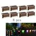 4/8/12 Pack Solar Deck Lights Garden Landscape Step LED Solar Lamp Balcony Fence Lights Outdoor Waterproof Path Stair Wall Lighting