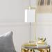 Everly Quinn 25" Table Lamp Metal/Crystal in Yellow | 25.25 H x 7.125 W x 5 D in | Wayfair F14BC3E502234923B2EDB0466E0ECB09