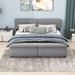 Red Barrel Studio® Upholstered Platform Bed w/ 2 Drawers Metal in Gray | 40 H x 82 W x 88 D in | Wayfair 3A23FD9E1E334EF3AECAA84EBC4A2C00