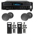 1500 Watt Home Karaoke Machine System+(4) 6.5 Black Ceiling Speakers