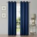 Superior Solid Blackout Curtain Set of 8 42 x 108 Navy Blue