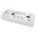 APC Home/Office SurgeArrest Protector 8 AC Outlets 6 ft Cord 2 030 J White (P8GT)