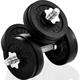 Yes4All 60 lbs Adjustable Dumbbell Weight Set For Home Gym Cast Iron Dumbbell Pair