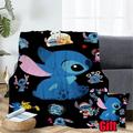 Disney Lilo & Stitch Blankets With Pillow Cover Outing Travel Blankets For Couch - Living Room - Sofa