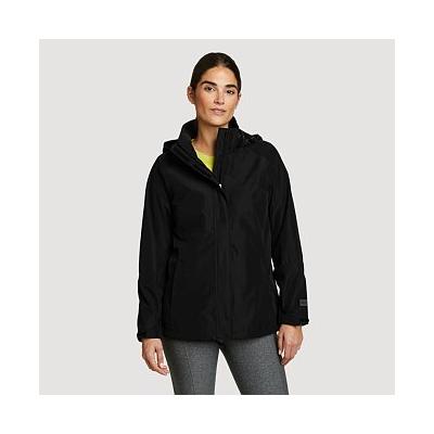 Eddie Bauer Women's Packable Waterproof Rainfoil Waterproof Rain Jacket - Black - Size L
