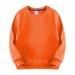 JDEFEG Boys Youth Large Clothes Toddler Kids Baby Boys Girls Crewneck Pullover Thicked Lined Sweatshirt Children s Solid Plush Babies Colorful Tops Coat Light Toddler Zip Up Hoodie Orange 140