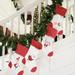 The Holiday Aisle® Christmas Stockings Large Stockings Christmas Decorations For Xmas Fireplace Holiday Party in Red/White | 1 H x 7 W in | Wayfair