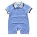 BJUTIR Toddlers Boys Clothes Toddler Baby Girls Short Sleeve Turn-Down Collar Pocket Romper Jumpsuits