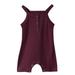 JDEFEG Cute Baby Boy Clothes Baby Girls Boys Cotton Summer Solid Sleeveless Ribbed Romper Bodysuit Vest Clothes Outfits Baby Boy Soft Cotton Purple 90