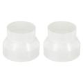 Uxcell 4 to 3 Duct Reducer Ducting Airflow Tube Increaser Adapter Pipe Fitting 2 Pack