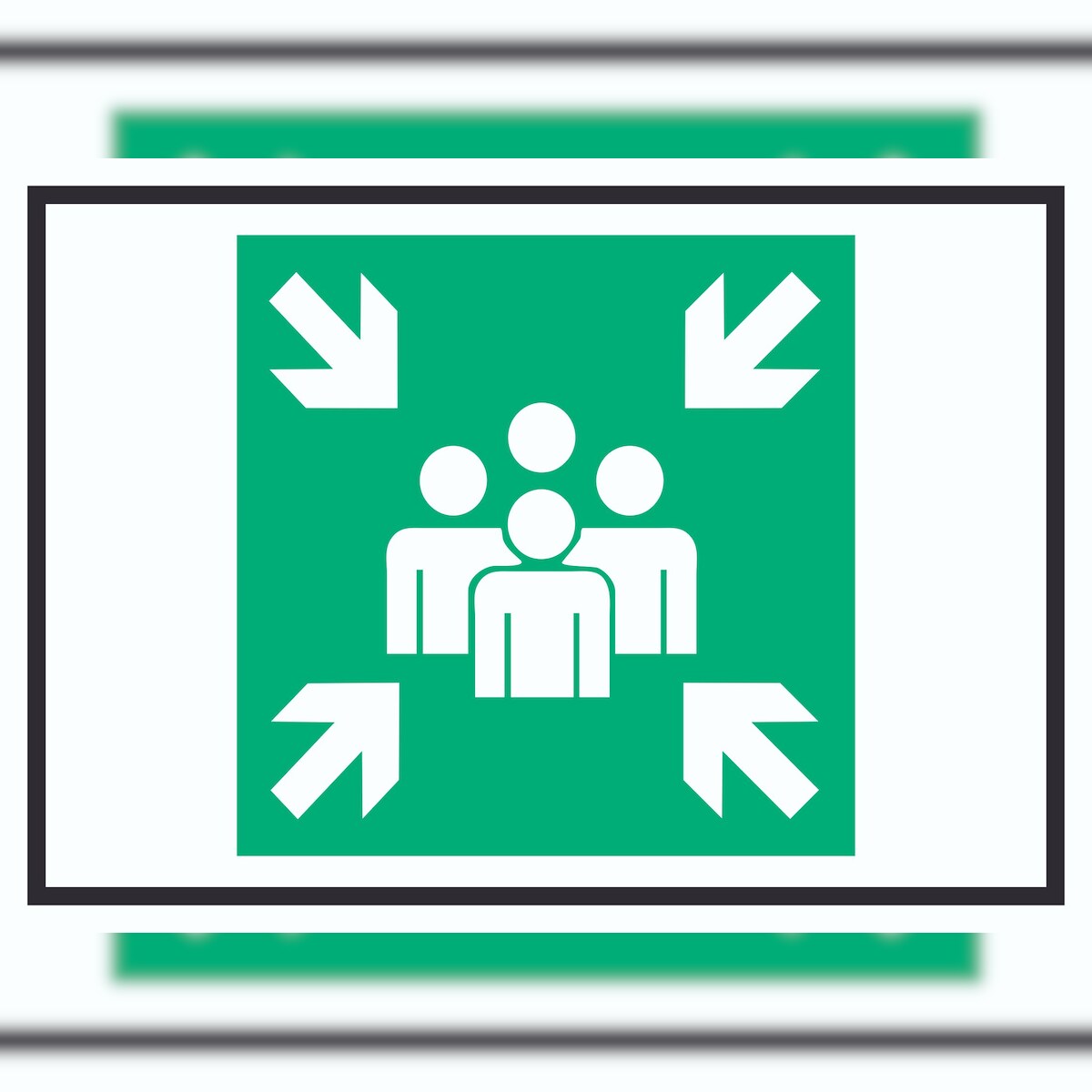 Sammelstelle Symbol Schild A1 Rückseite selbstklebend Image