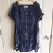 Anthropologie Dresses | Floreat Petites Crinkled Velvet Mini Dress Size Mp | Color: Blue | Size: Mp