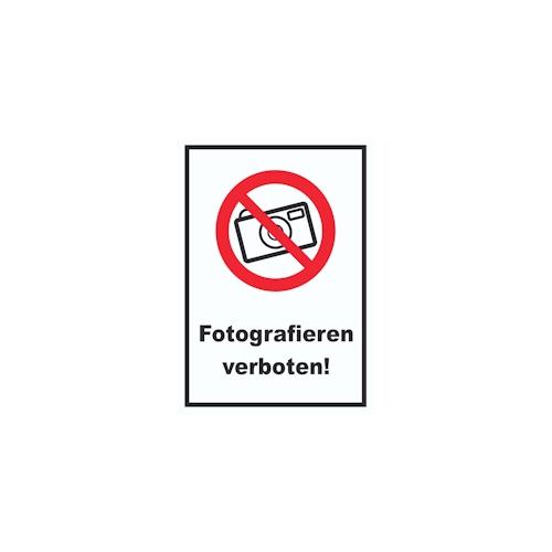 Fotografieren verboten Schild Keine Photos A1 (594x841mm)