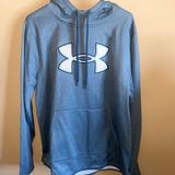 Under Armour Tops | Blue And White Under Armor Hoodie Size Xxl | Color: Blue/White | Size: 18