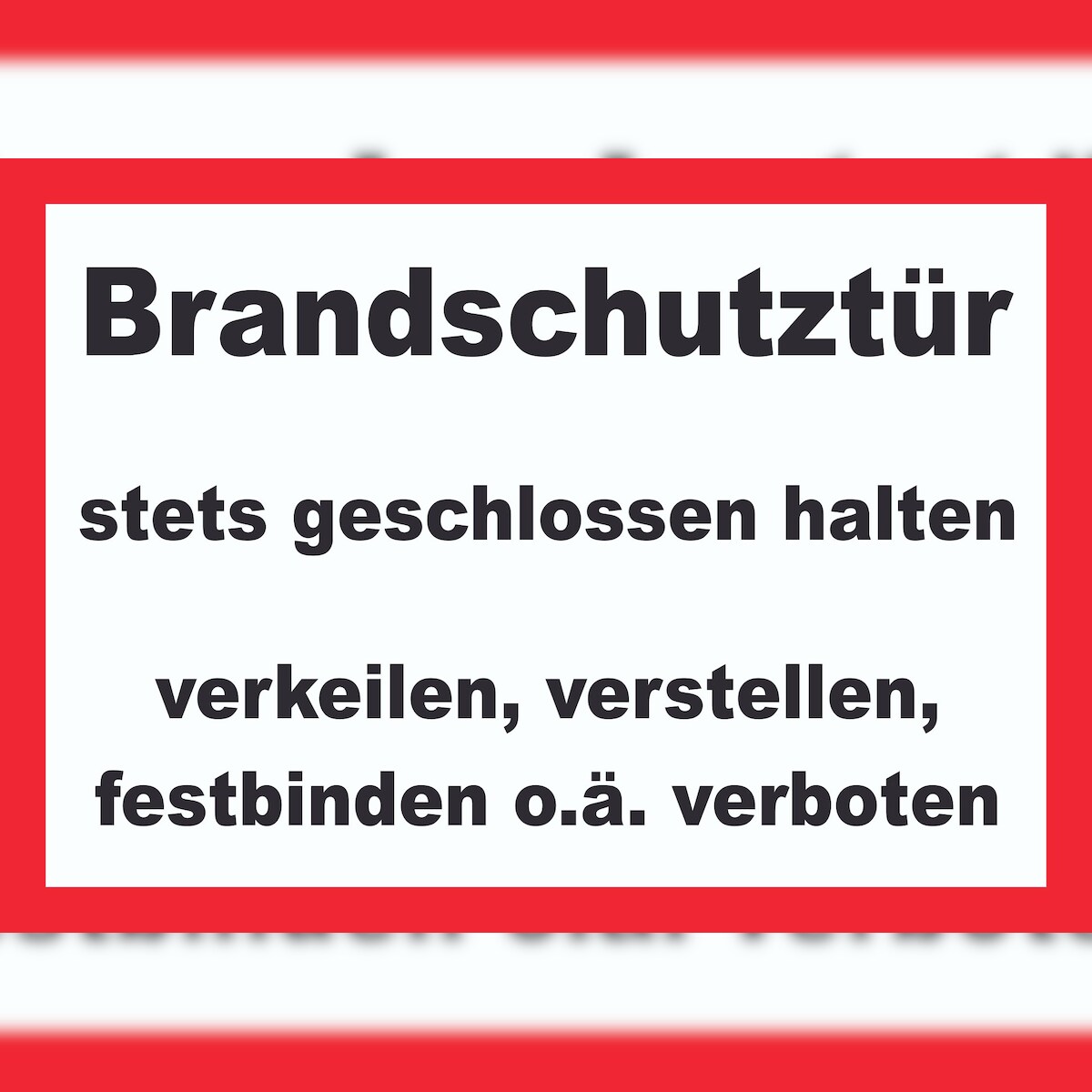 Brandschutztür Schild A1 Rückseite selbstklebend Image
