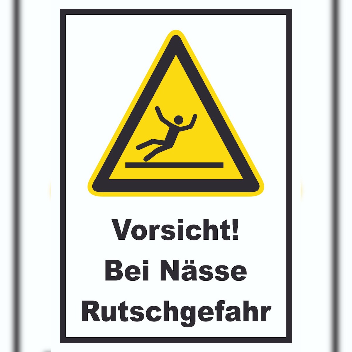 HB-Druck Vorsicht Bei Nässe Rutschgefahr Schild A1 (594x841mm) Image