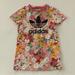 Adidas Dresses | Adidas Studio London Girls 4-5 Pink Floral T-Shirt Dress | Color: Pink/Yellow | Size: 4-5 Girls