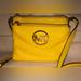 Michael Kors Bags | Michael Kors Soft Yellow Leather Snap Middle Pocket Organizer Crossbody Handbag | Color: Gold/Yellow | Size: Os