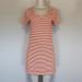 Madewell Dresses | Madewell Red/Tan Striped Pull Over Short Sleeve Dress-Xs | Color: Red/Tan | Size: Xs