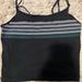 American Eagle Outfitters Tops | American Eagle, Spaghetti Strap, Tank Top, Colored Stripes, Size Extra Small | Color: Black | Size: Xs