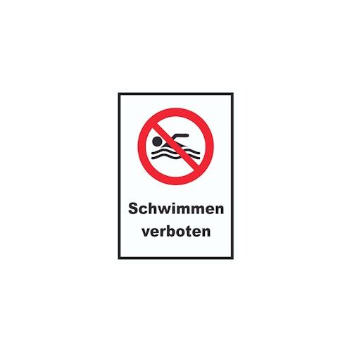 Schwimmen verboten Schild A0 (841x1189mm)