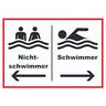 Nichtschwimmer Schwimmer Schild A0 (841x1189mm)