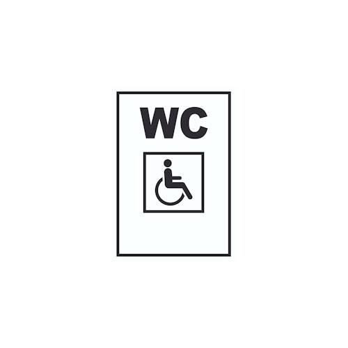 WC Behinderten Schild A2 Rückseite selbstklebend