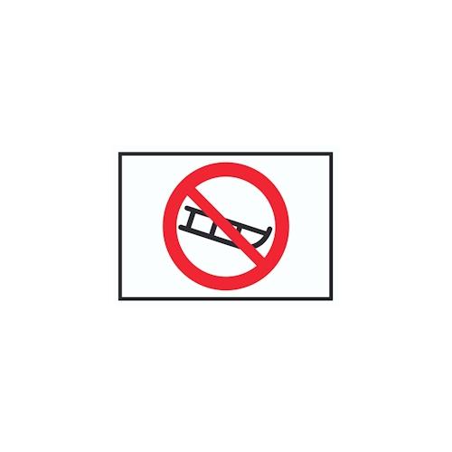 Schlitten fahren verboten Symbol Schild A2 (420x594mm)